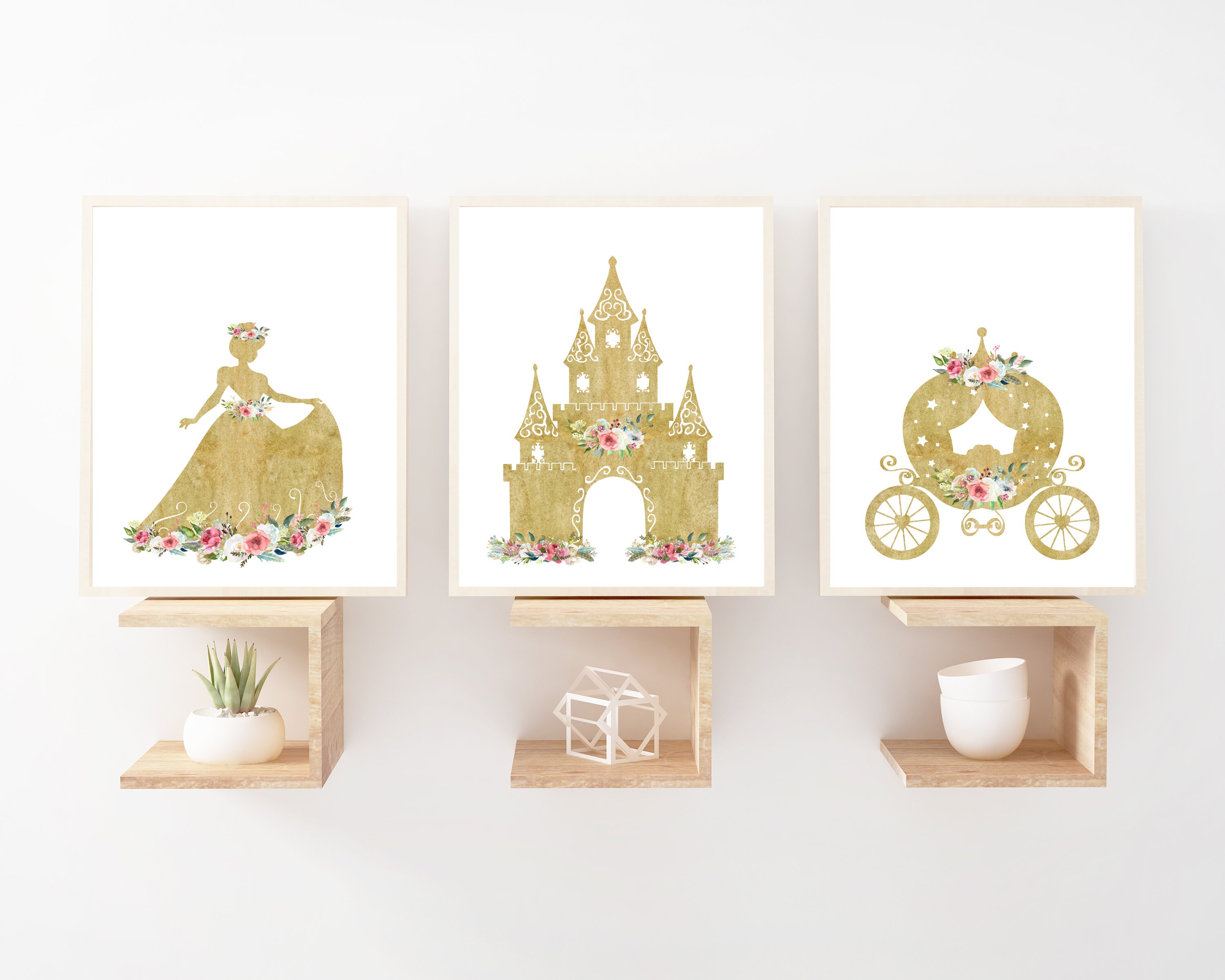 Princess Room Decor for Girls - Princess Wall Art - Toddler Girl Room ...