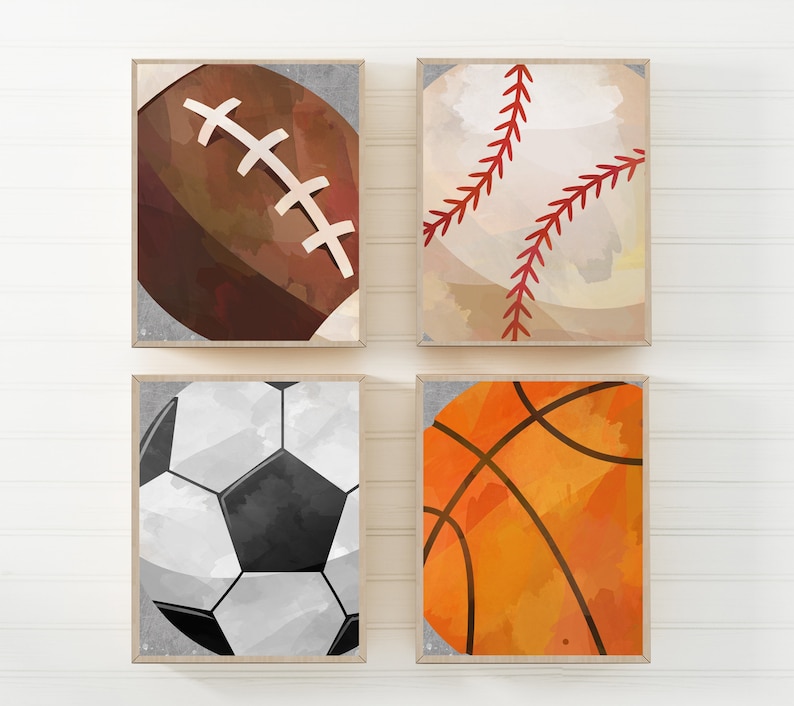 Sport Wall Art Sports Print Boy Room Decor Boys Sport Etsy