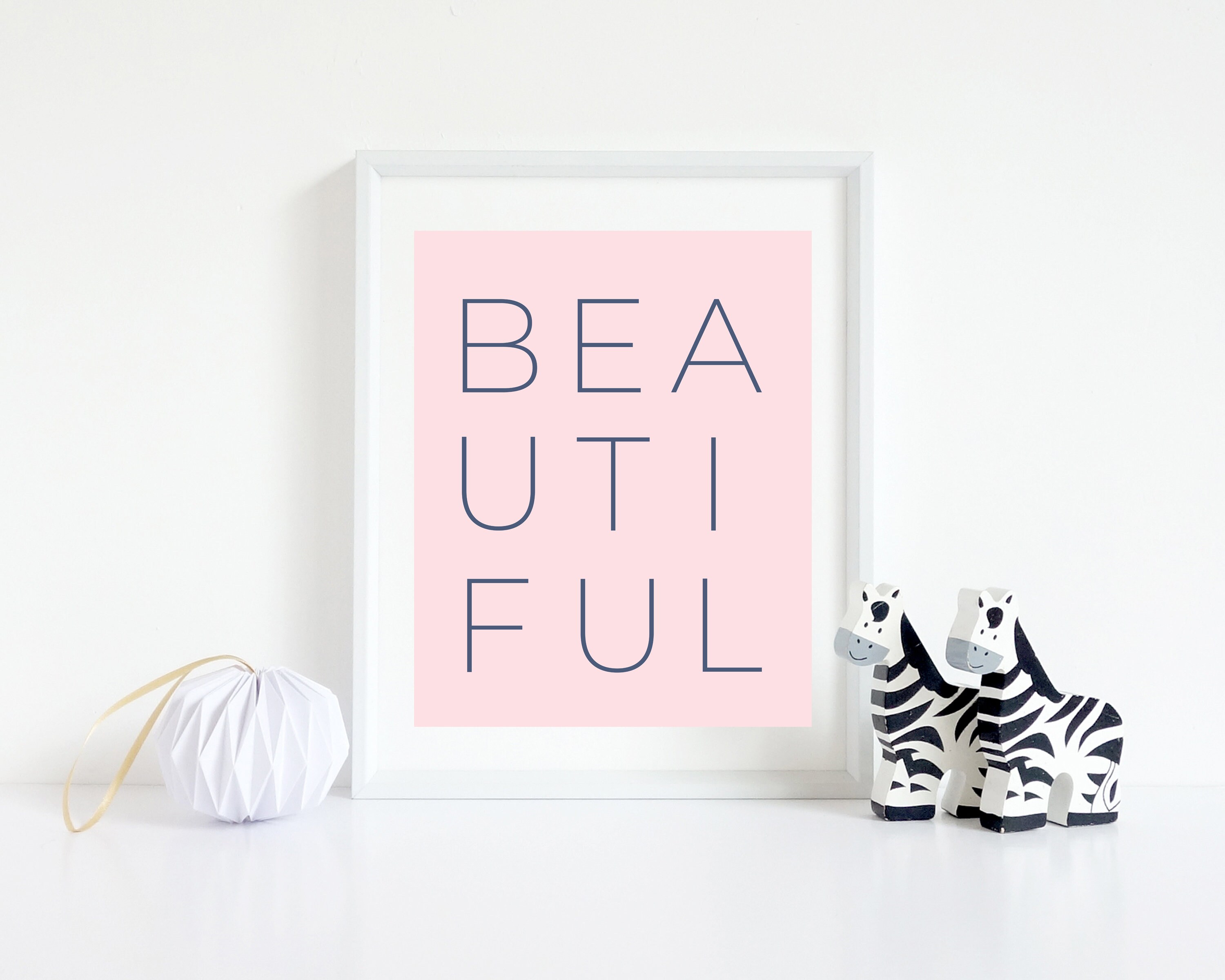 Beautiful Quote Print Typography wall art Beautiful Quote Etsy