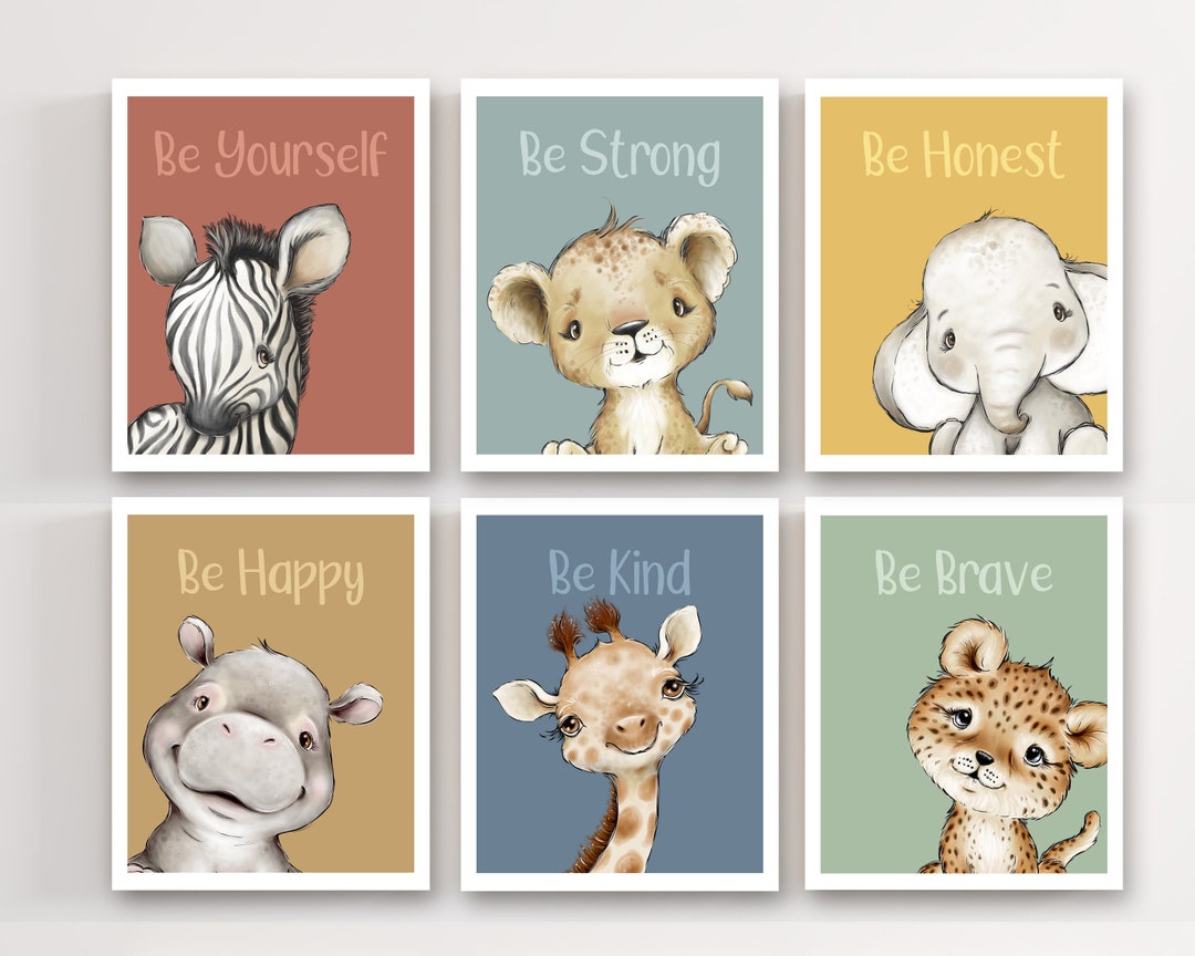 Printable Safari Animals Boys Room Decor Baby Animal Prints for Nursery ...