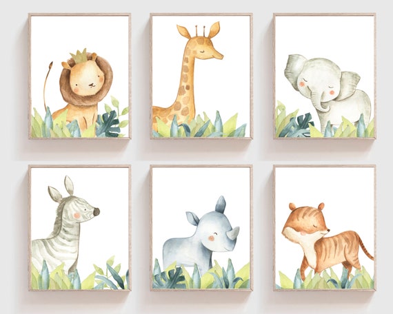 Safari Nursery Prints Nursery Printable Art Nursery Animal | Etsy