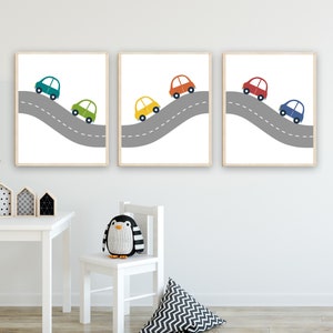 Car printable - Car wall art - Car art print - Boys room decor - Boy nursery art - Baby boy nursery art - Car nursery decor - DIGITAL FILE image 4