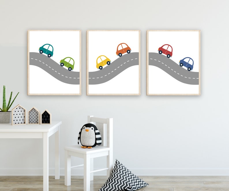 Car printable - Car wall art - Car art print - Boys room decor - Boy nursery art - Baby boy nursery art - Car nursery decor - DIGITAL FILE image 4