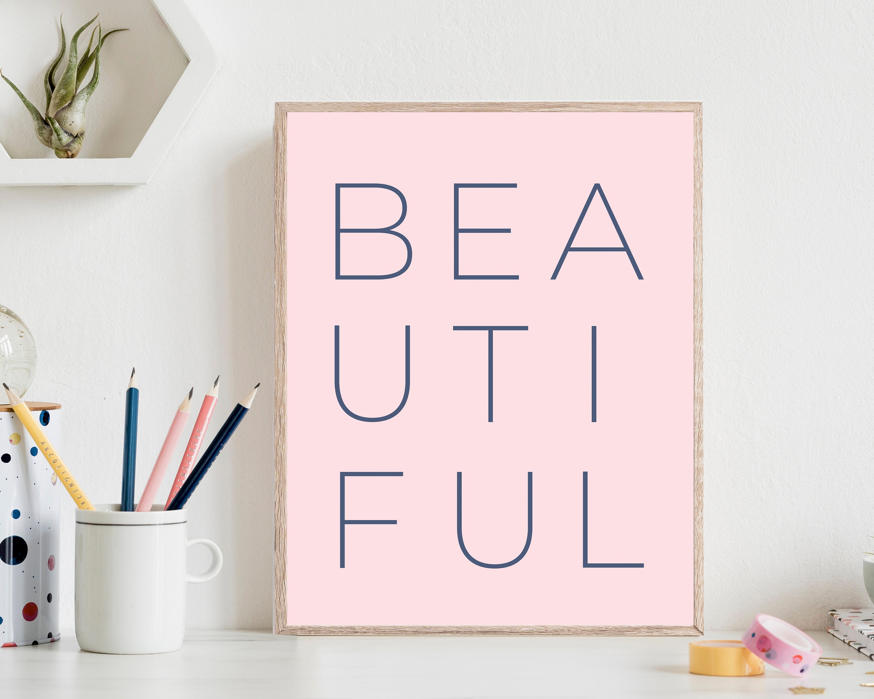 Beautiful Quote Print Typography wall art Beautiful Quote Etsy