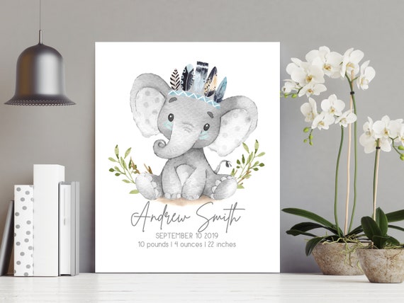 Baby stats wall art - Printable art print - Boy birth stats wall art - Baby birth stats - Baby birth gift - Printable birth announcement