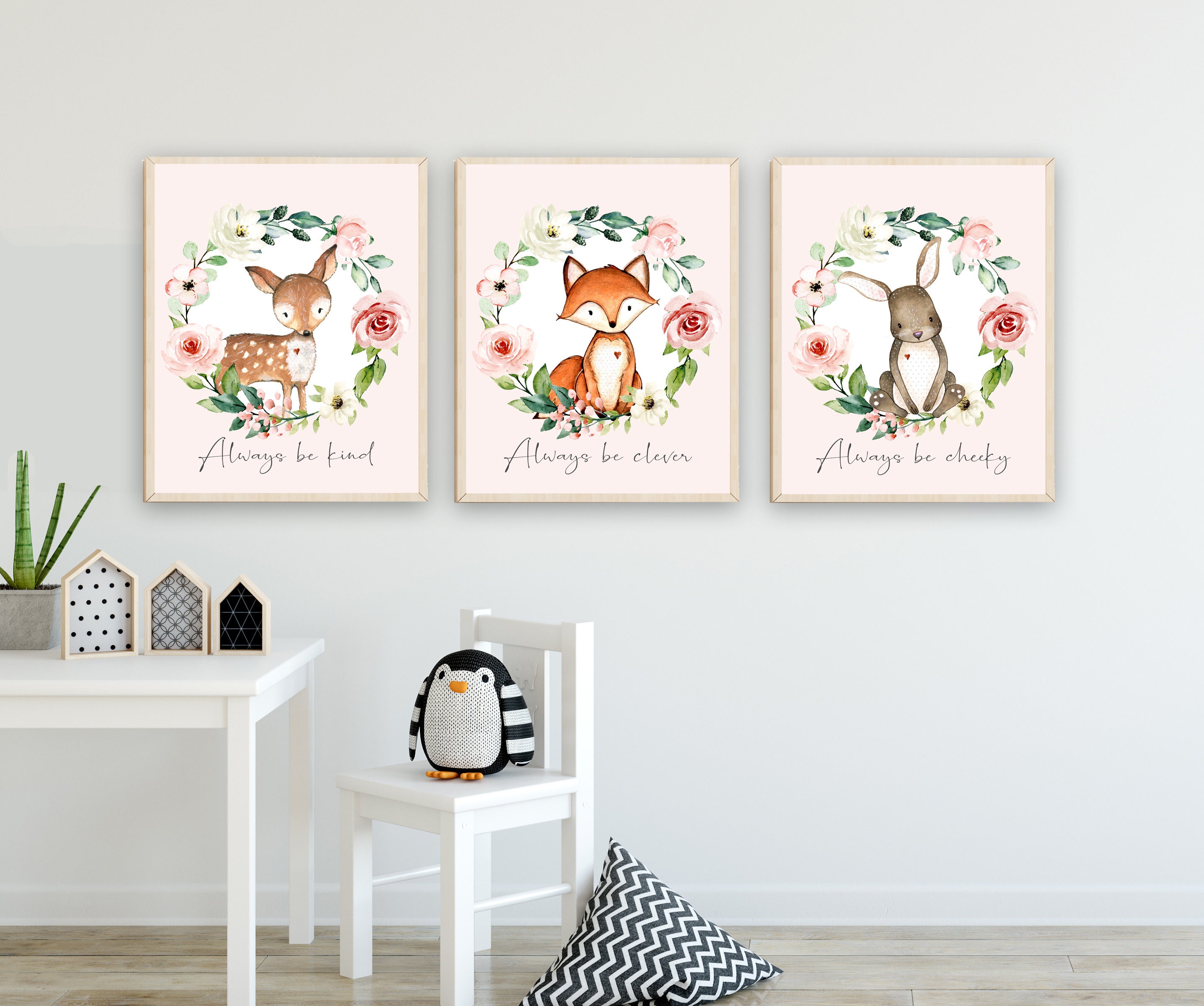 Woodland Nursery Decor Girl - Baby Girl Nursery Decor - Woodland ...