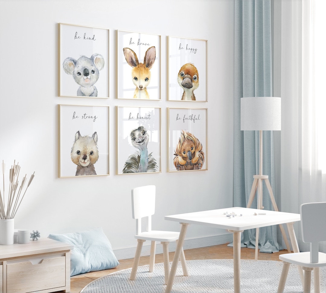 Australian Nursery Decor Australian Animal Prints Baby Australian