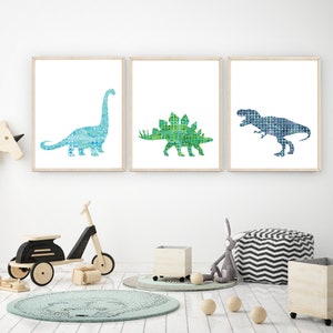 Dinosaur Nursery Prints - Dinosaur Boy Room - Printable Dinosaur Wall ...