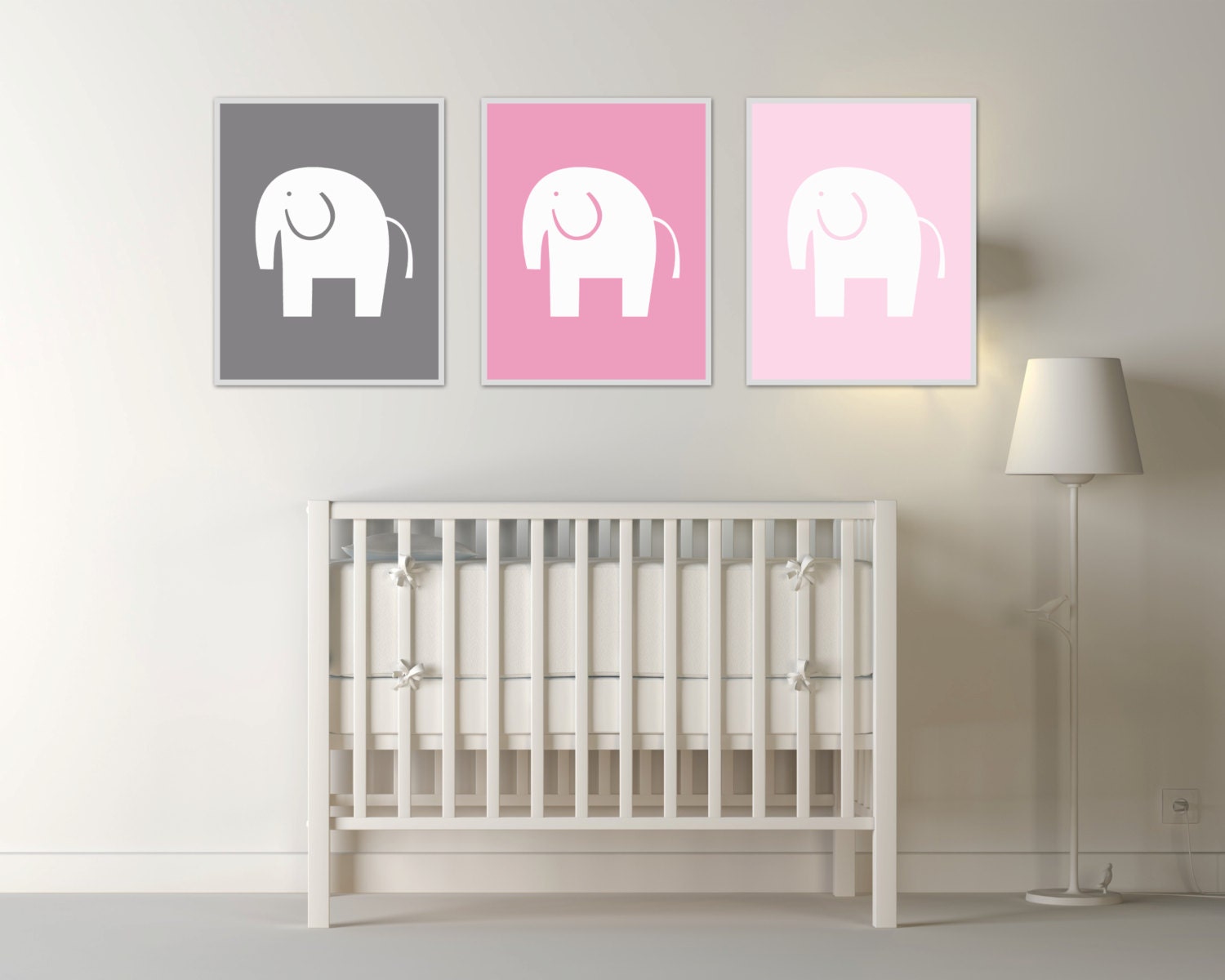 baby girl elephant wall decor