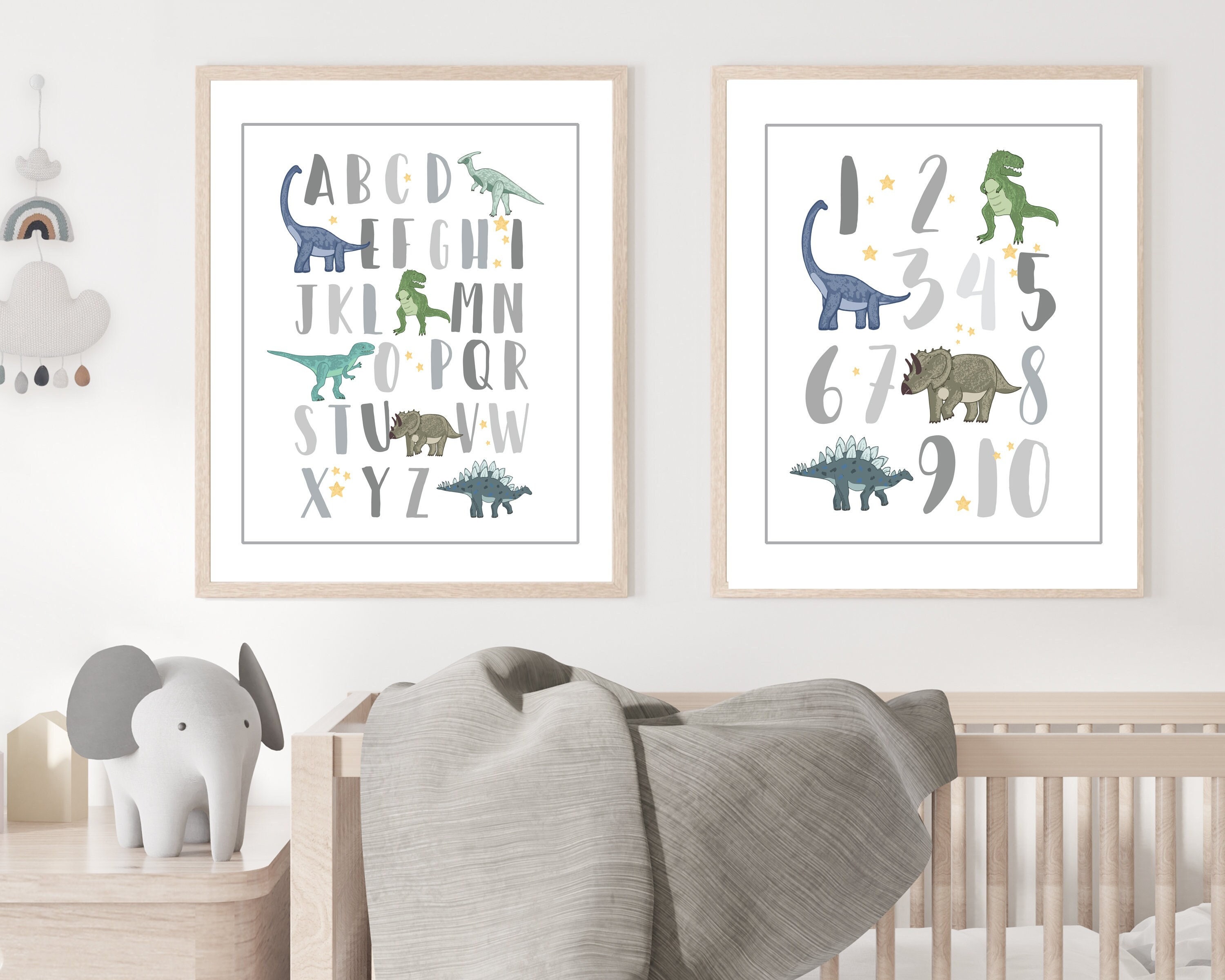 Dinosaur Alphabet Print - Alphabet Wall Art - Boy Alphabet Poster - ABC ...