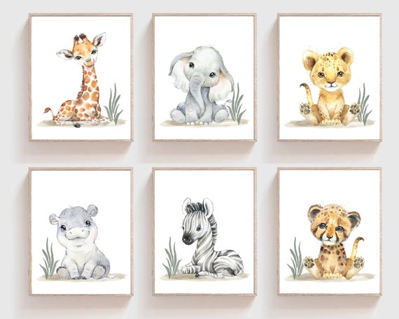 Safari animal prints - Safari Nursery decor - Safari baby animal prints - Nursery Decor boy - Baby boy nursery decor - DIGITAL DOWNLOAD