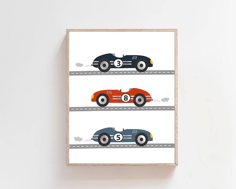 Race Car Wall Art Race Car Nursery Race Car Boy Room Decor Etsy