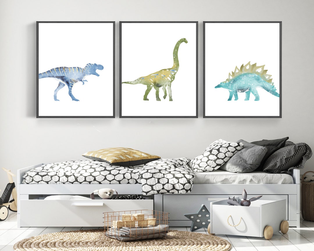 Dinosaur Nursery Decor - Dinosaur Print - Boys Bedroom Decor - Dinosaur ...