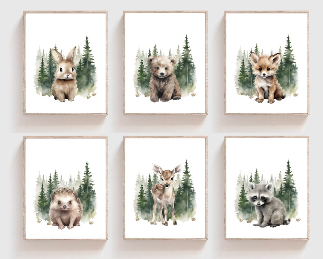 Woodland Animal Nursery Decor - Forest Animal Prints - Woodland Nursery ...