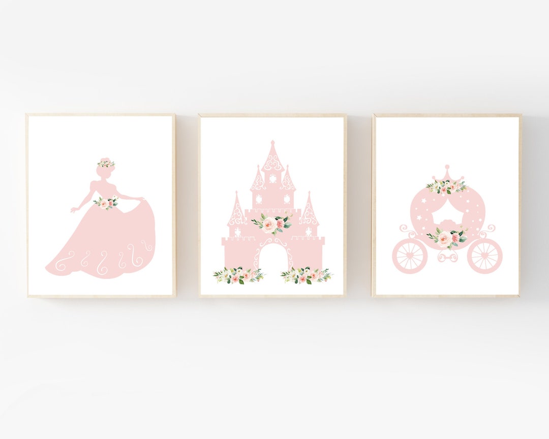 Princess Wall Art - Princess Themed Nursery - Printable Princess ...