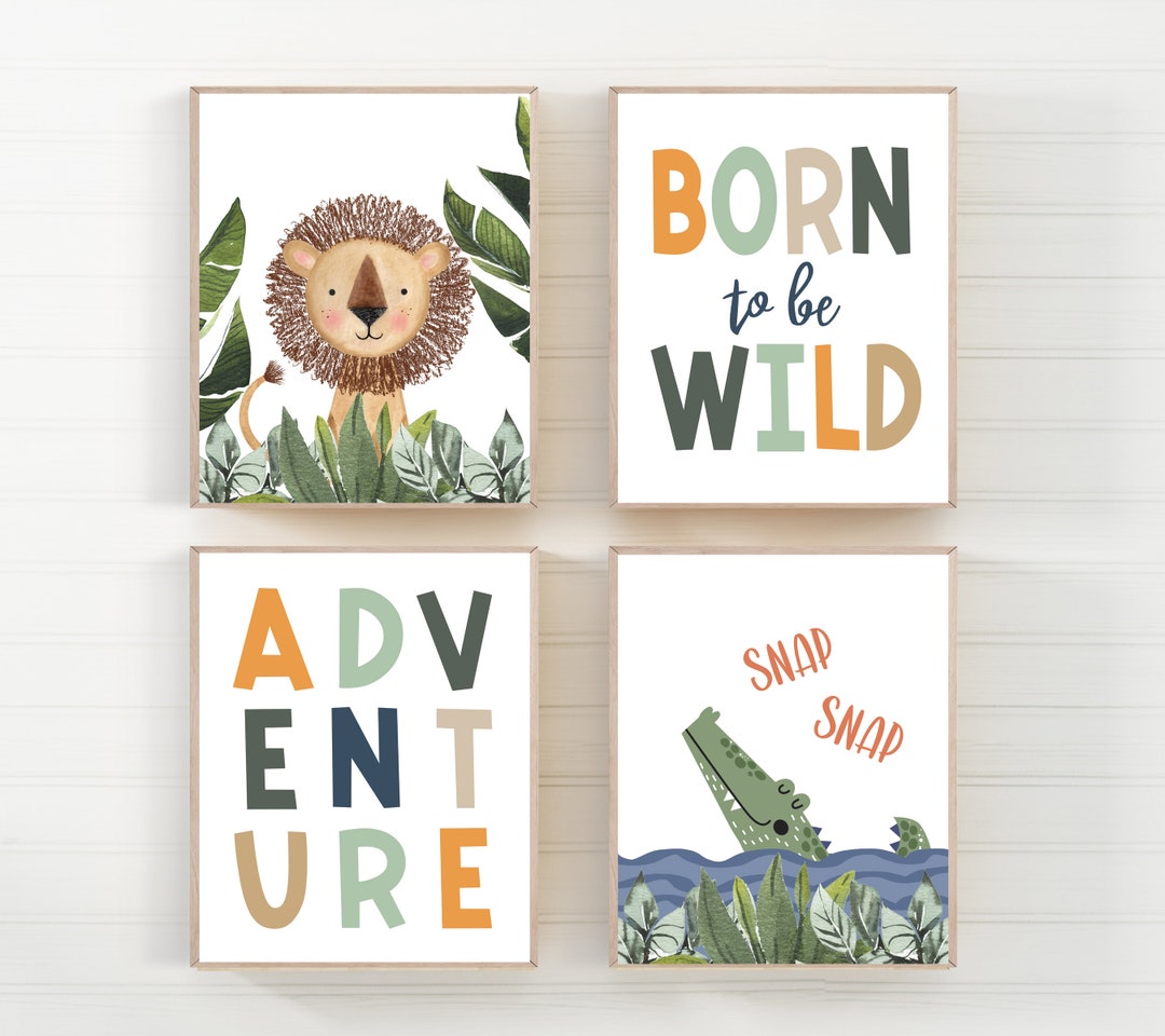 Jungle Nursery Decor - Jungle Wall Art - Jungle Animal Prints - Boys ...