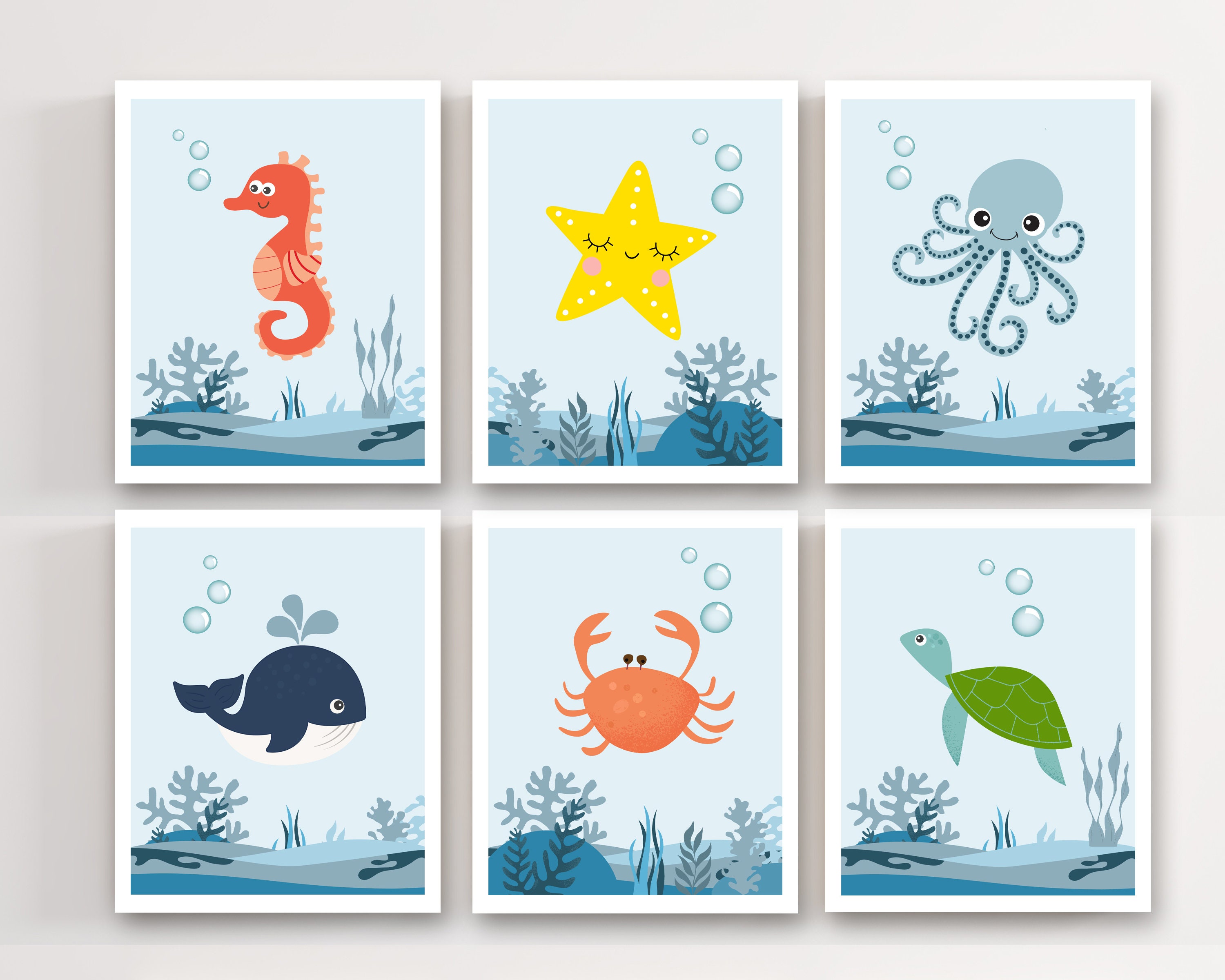 Ocean Nursery Print - Ocean Wall Art Kids - Ocean Printable Art - Sea ...