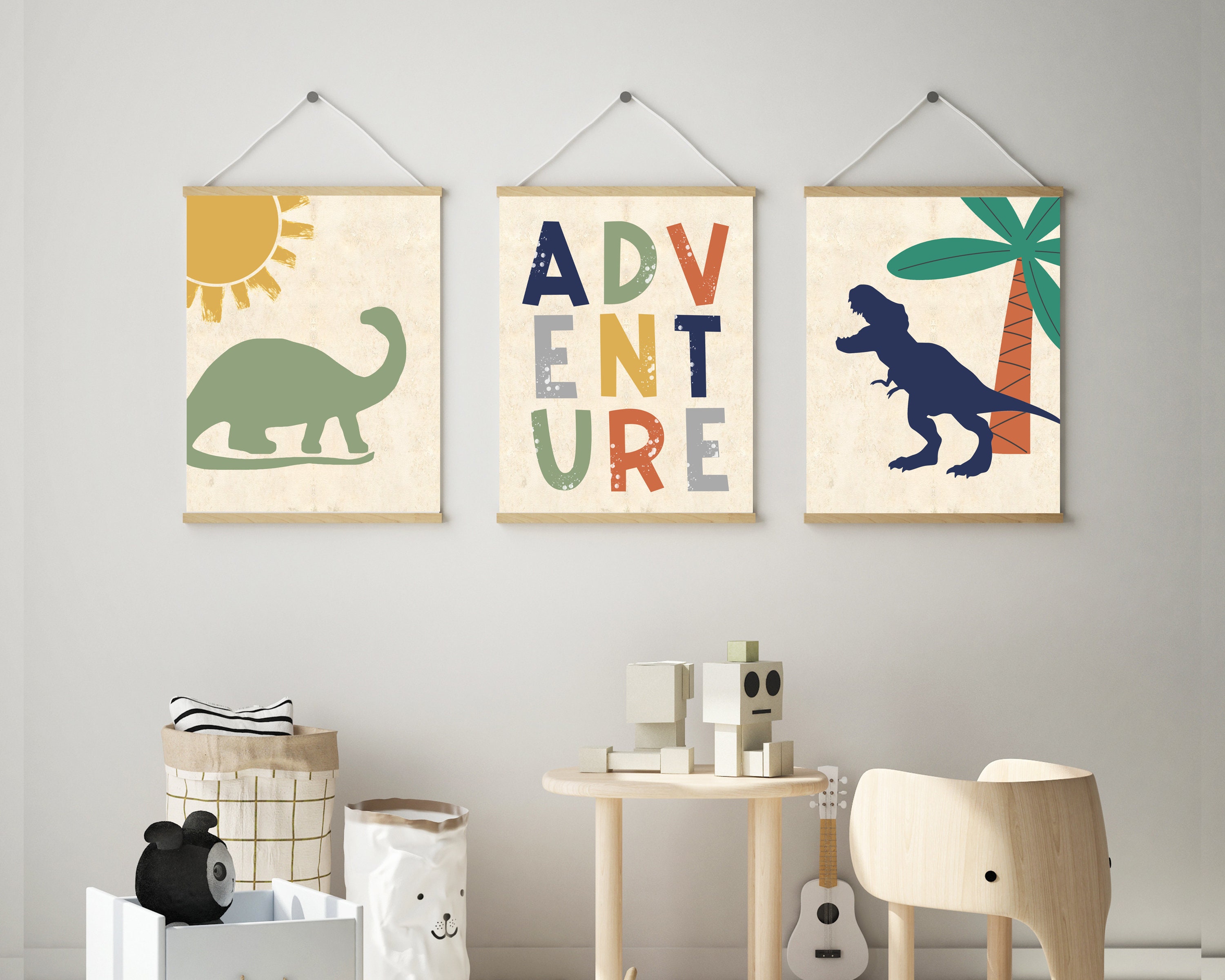 Dinosaur Nursery Decor Dinosaur Print Boys Bedroom Decor | Etsy