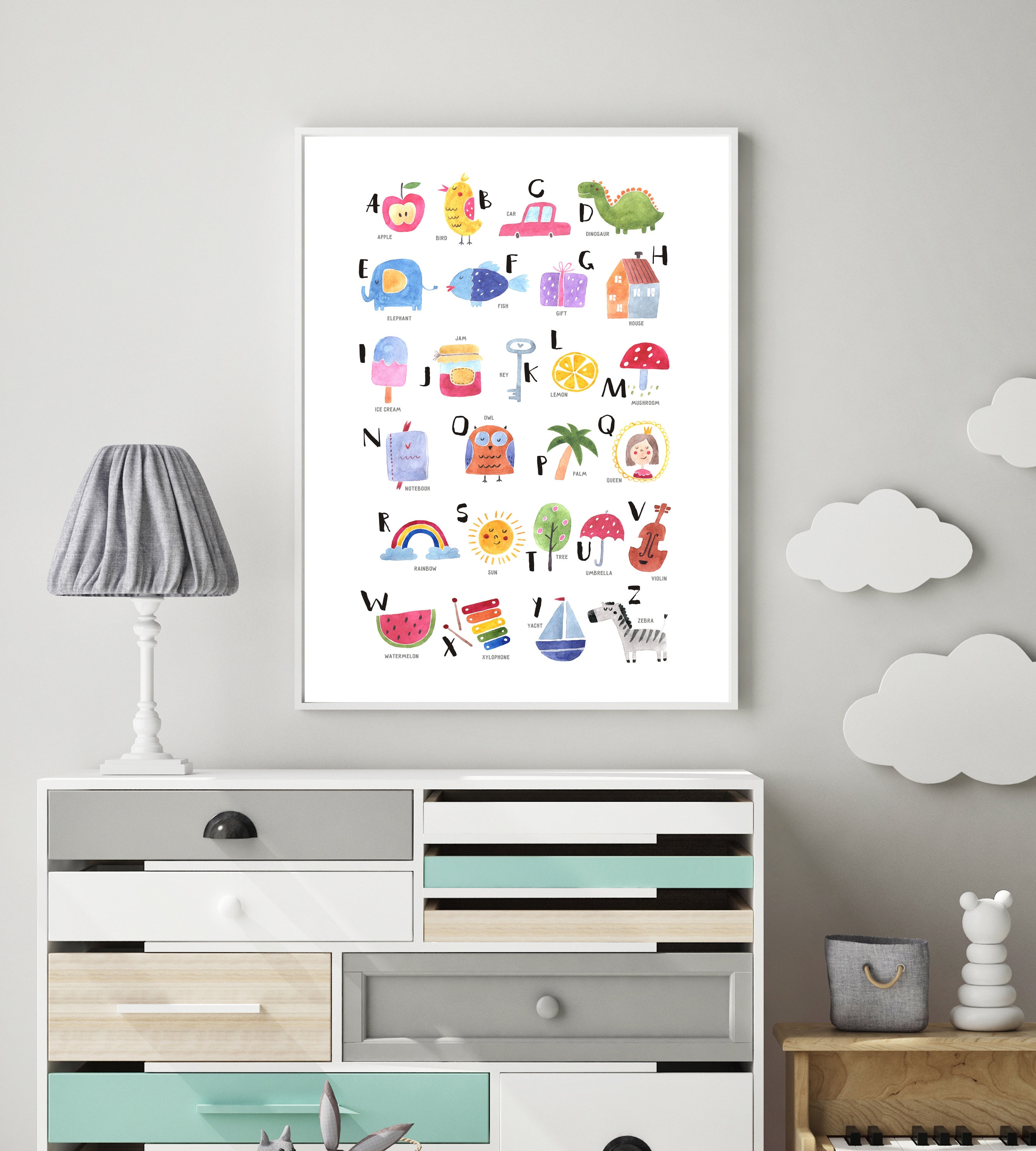 Alphabet Printable Alphabet Poster Kids Alphabet - Etsy Australia
