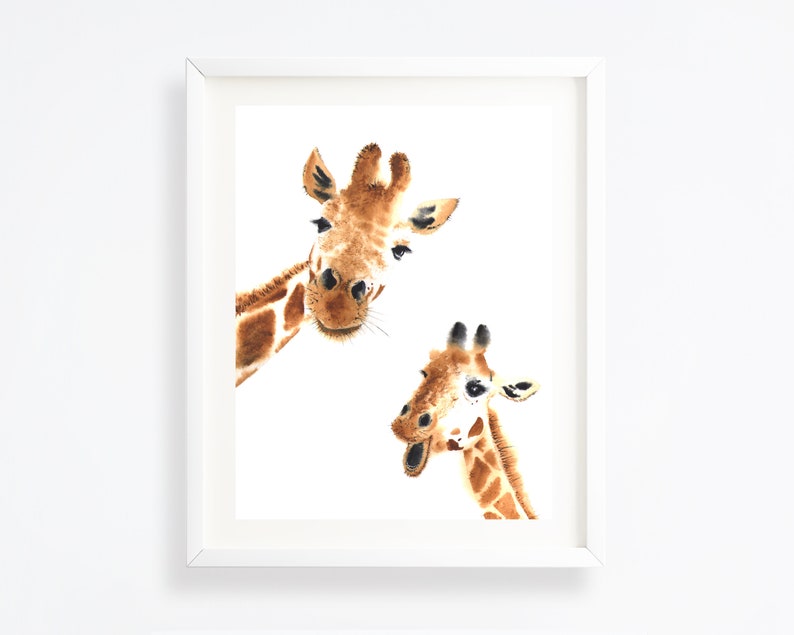 Giraffe wall art Nursery safari wall art- Baby Giraffe printable Giraffe nursery decor H1967 Giraffe print Giraffe nursery print