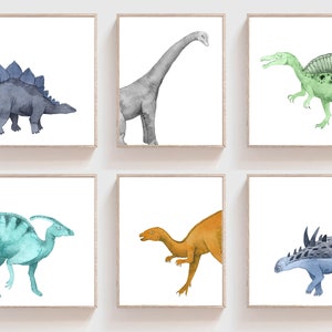 Printable Dinosaur Wall Art, Dinosaur Wall Decor, Dinosaur Nursery Art ...