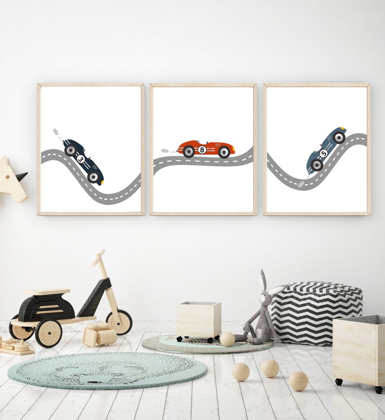 Race Car Wall Art Race Car Nursery Race Car Boy Room Decor Etsy
