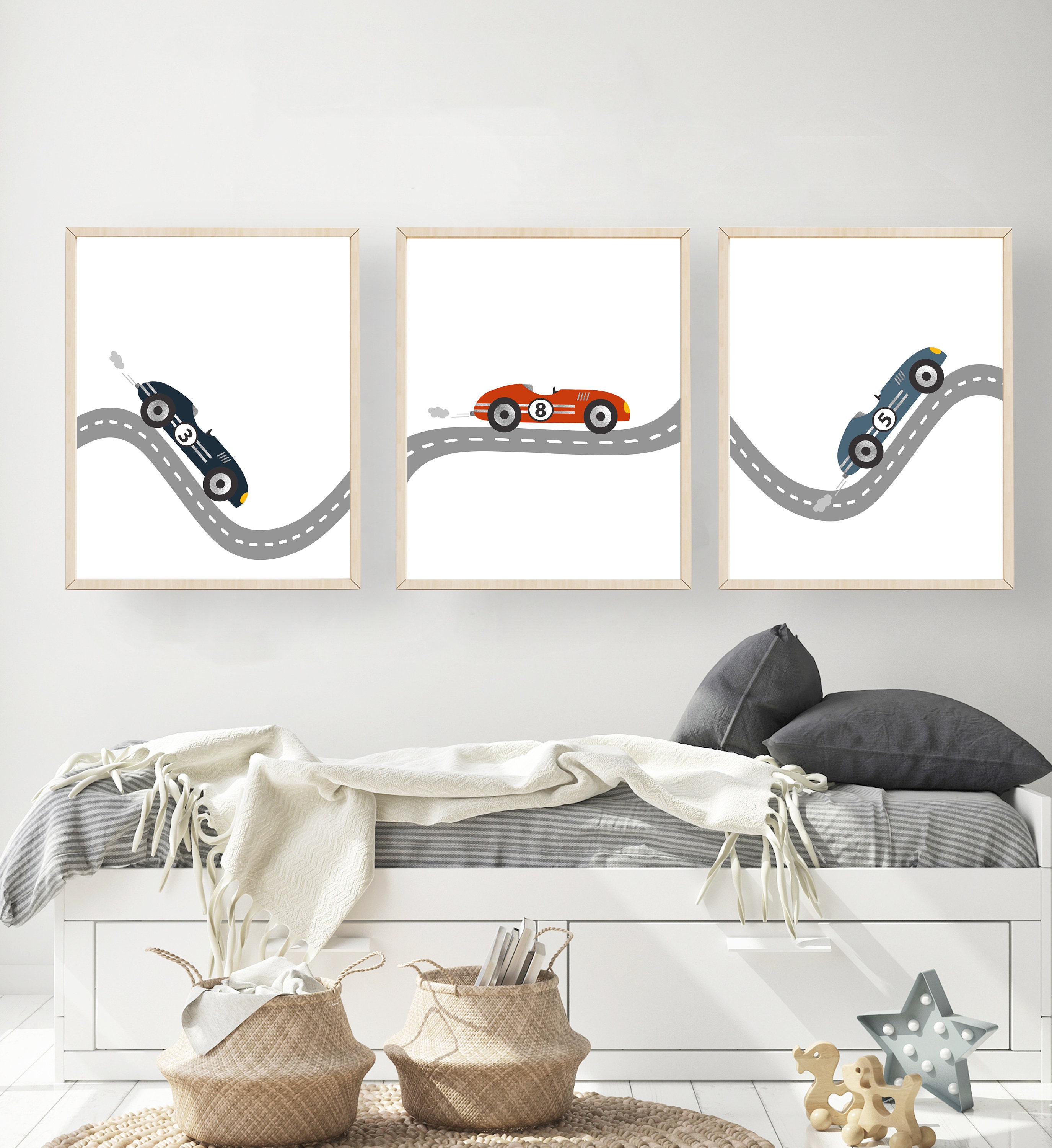 Race Car Wall Art Race Car Nursery Race Car Boy Room Decor Etsy UK