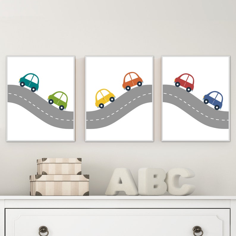 Car printable - Car wall art - Car art print - Boys room decor - Boy nursery art - Baby boy nursery art - Car nursery decor - DIGITAL FILE image 3