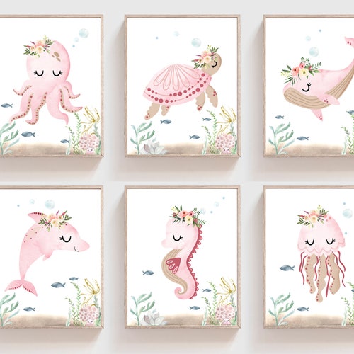 Under the Sea Nursery Decor Ocean Theme Nursery Wall Art Etsy