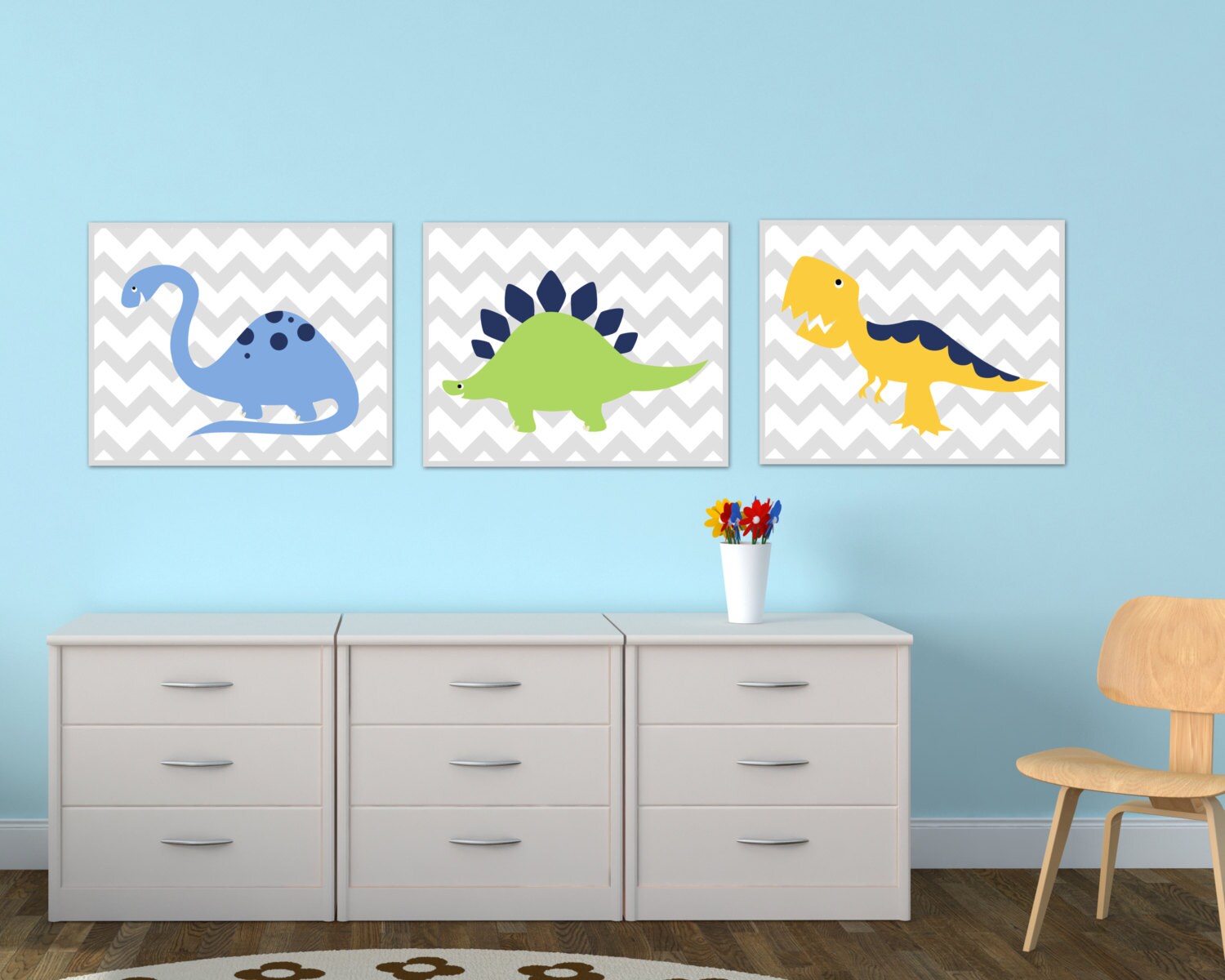 Dinosaur Nursery Art Print. Baby Boy Dinosaur Nursery Art. Etsy Australia