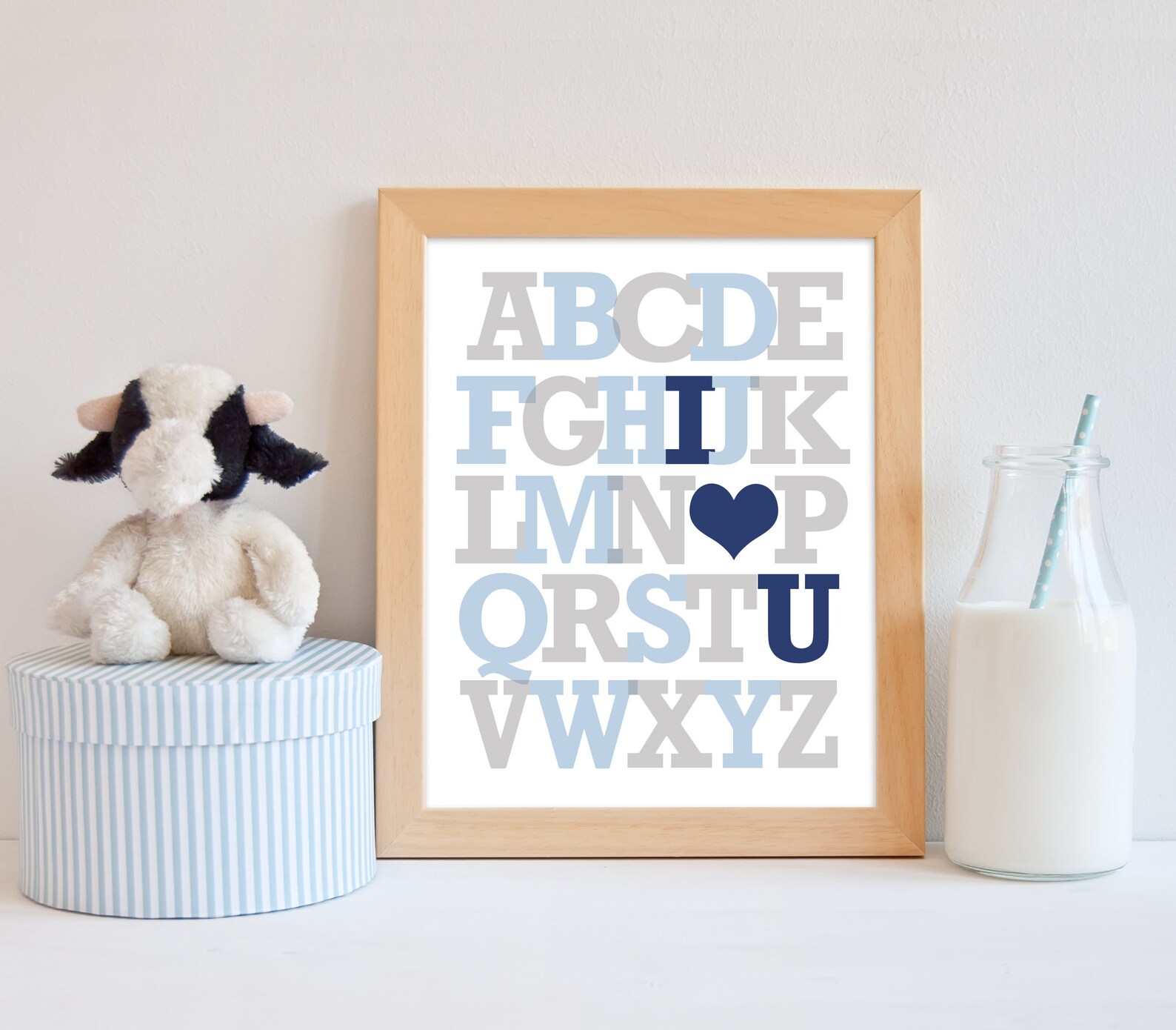 Boys Alphabet Wall Art ABC Wall Art Boys Nursery Decor Baby | Etsy