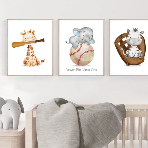 Baseball Nursery Decor Nursery Sports Print Baby Boy Etsy