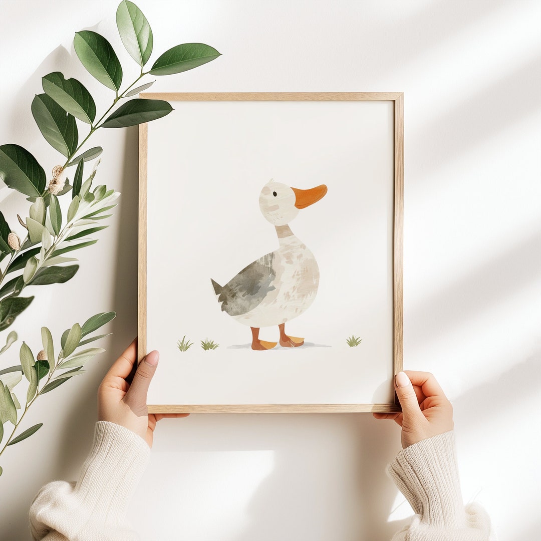 Charming Farm Animal Art Print for Kids Room Decor, Farm Animal Art ...