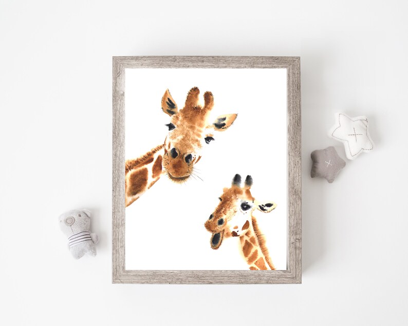 Giraffe wall art Nursery safari wall art- Baby Giraffe printable Giraffe nursery decor H1967 Giraffe print Giraffe nursery print