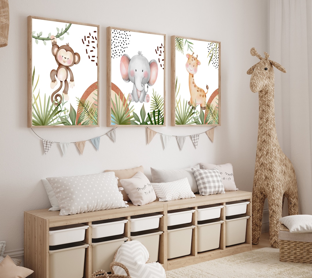 Jungle Animal Print - Nursery Prints - Baby Animal Prints - Nursery ...