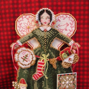 Brooke's Books Spirit of Christmas Stitching Angel Dimensional Ornament INSTANT DOWNLOAD Cross Stitch Chart