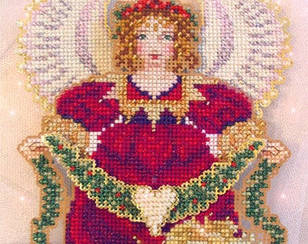 Brooke's Books Spirit of Christmas '07 Angel Dimensional Ornament INSTANT DOWNLOAD Cross Stitch Chart