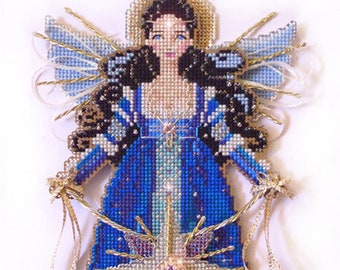 Brooke's Books Spirit of the Christmas Star Angel Dimensional Ornament INSTANT DOWNLOAD Cross Stitch Chart