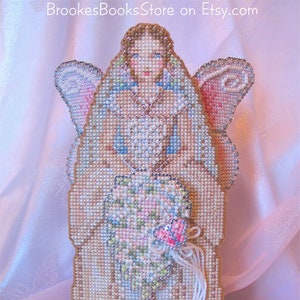 Brooke's Books Spirit of the Bride Fairy Dimensional Ornament INSTANT DOWNLOAD Cross Stitch Chart