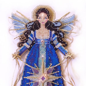 Brooke's Books Spirit of the Christmas Star Angel Dimensional Ornament INSTANT DOWNLOAD Cross Stitch Chart