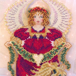 Brooke's Books Spirit of Christmas '07 Angel Dimensional Ornament INSTANT DOWNLOAD Cross Stitch Chart