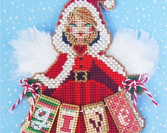 Brooke's Books Angel of Generosity Ornament INSTANT DOWNLOAD .pdf Cross Stitch Chart