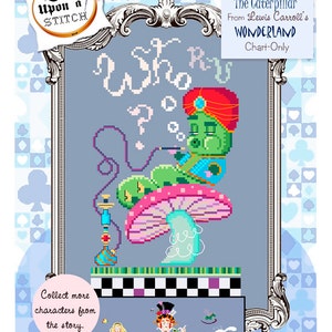 Brooke's Books Wonderland Caterpillar Cross Stitch Chart-Only (Instant Download)