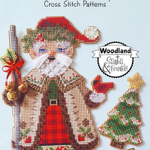 Woodland Santa is #1 of 6 from Brooke's Books Woodland Santa & Friends Ornament / Playset Collection - INSTANT DOWNLOAD Cross Stitch Chart