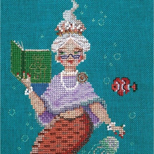 Brooke's Books - 3 of 12 - Grandmother Mer-Queen of Andersen's Little Mermaid Collection .PDF INSTANT DOWNLOAD Cross Stitch Chart