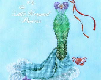 Brooke's Books #8 The Little Mermaid - Fairy Tale Princess Dress Up - Cross Stitch Chart INSTANT DOWNLOAD