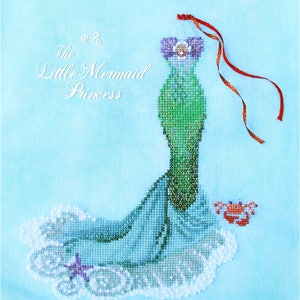 Brooke's Books #8 The Little Mermaid - Fairy Tale Princess Dress Up - Cross Stitch Chart INSTANT DOWNLOAD