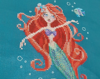 Brooke's Books - 2 of 12 - The Little Mermaid of Andersen's Little Mermaid Collection .PDF INSTANT DOWNLOAD Cross Stitch Chart