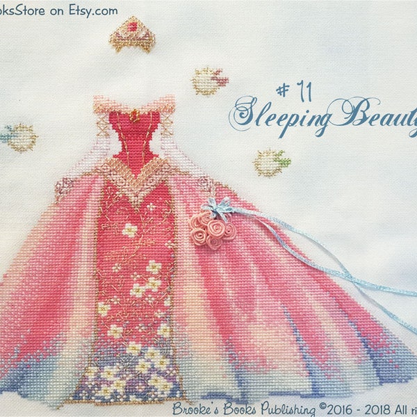 Brooke's Books #11 Sleeping Beauty - Fairy Tale Princess Dress Up - Cross Stitch Chart INSTANT DOWNLOAD