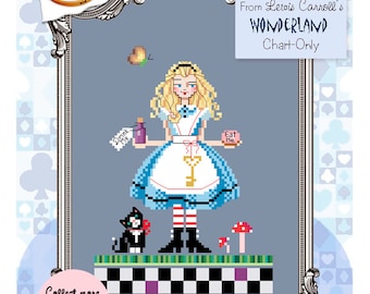 Brooke's Books Wonderland Alice Cross Stitch Chart-Only (Instant Download)